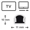 Hama 00220980 Kabel-Organizer Universal Kabelkanal Weiß 4 St.