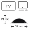 Hama 00220985 Kabelorganizer Universal Kabelkanal Schwarz 1 Stk.