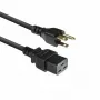 Netzkabel ACT AK5445 Schwarz 1,8 m C19-Kupplung