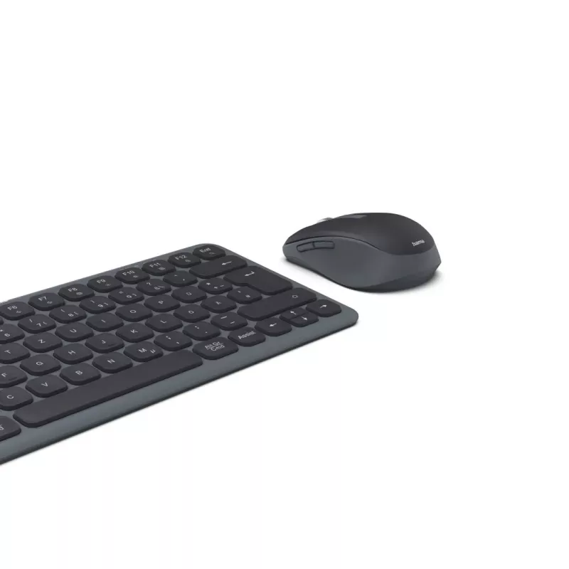 Hama WKM-500 Tastatur Maus inklusive Home/Office RF Wireless + Bluetooth QWERTZ Deutsch Schwarz