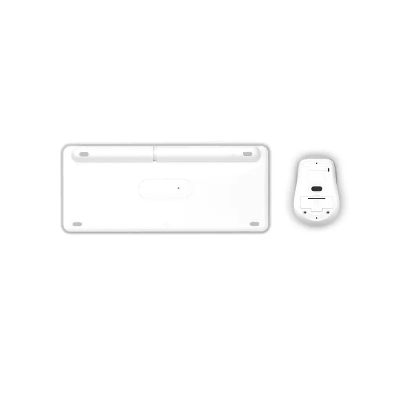 Hama WKM-500 Tastatur Maus inklusive Home USB + RF Wireless + Bluetooth QWERTZ Deutsch Grau, Weiß