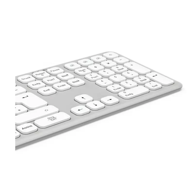 Hama WK-550 Tastatur Home/Office RF Wireless + Bluetooth QWERTZ German Grau, Weiß