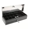 Elektronische Kassenschublade Olympia HS-170S mit Kunststoff-/Stahlgehäuse, schwarz und Edelstahl-Finish