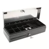 Elektronische Kassenschublade Olympia HS-170S mit Kunststoff-/Stahlgehäuse, schwarz und Edelstahl-Finish