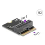 DeLOCK 64341 Interner M.2-Adapter Host-Schnittstelle M.2 Stecker Schwarz