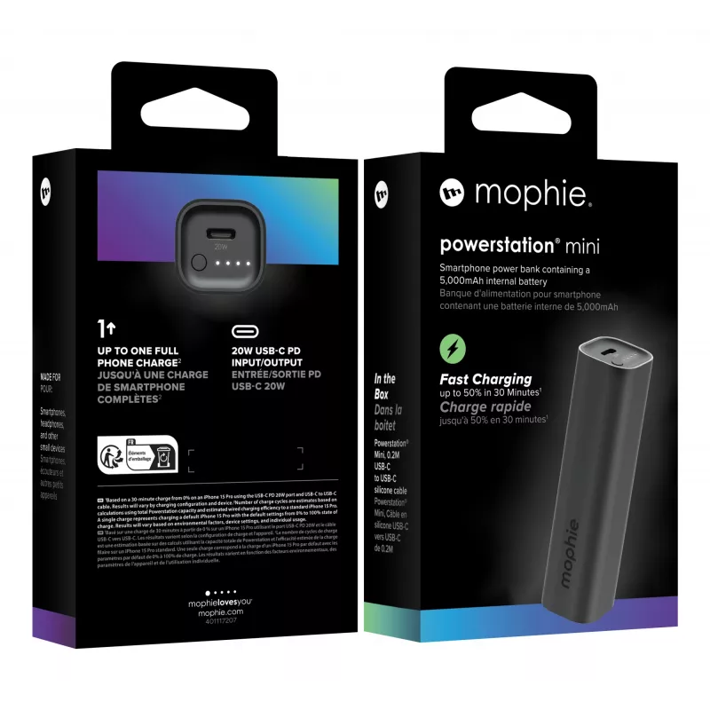 mophie Powerstation Mini 5000 mAh Schwarz