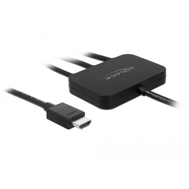 Videokabel-Adapter DeLOCK 85830 HDMI Typ A HDMI Mini DisplayPort USB Typ-C Schwarz