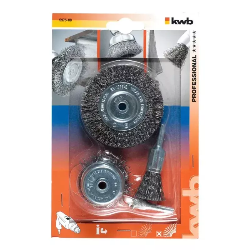 Polierteller kwb Drahtbürsten-Set 597500