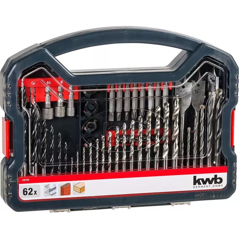 Bohrer-Set KWB 109106 62-tlg. zum Bohren