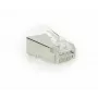 ACT CAT6A pass-through geschirmter modularer RJ45-Steckverbinder Goldkontakte Silber Transparent