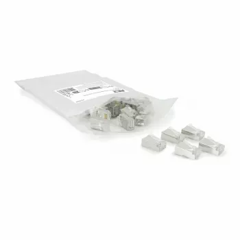 ACT CAT6A pass-through geschirmter modularer RJ45-Steckverbinder Goldkontakte Silber Transparent
