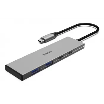 Hama 00200147 Schnittstellen-Hub USB Type-C 10000 Mbit/s Grau