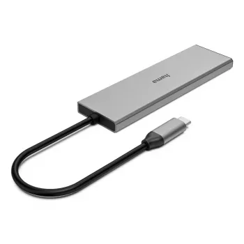 Hama 00200147 Schnittstellen-Hub USB Type-C 10000 Mbit/s Grau