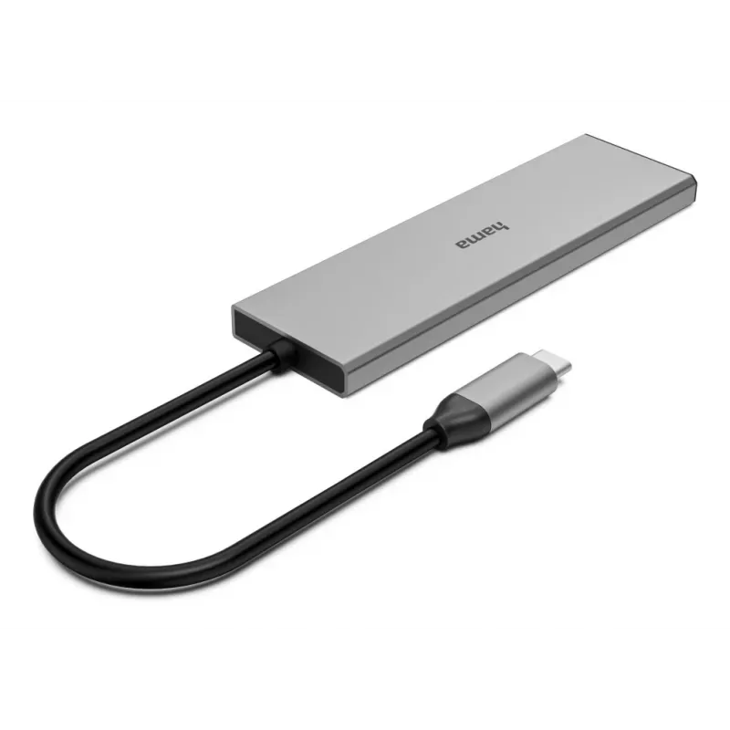Hama 00200147 Schnittstellen-Hub USB Type-C 10000 Mbit/s Grau