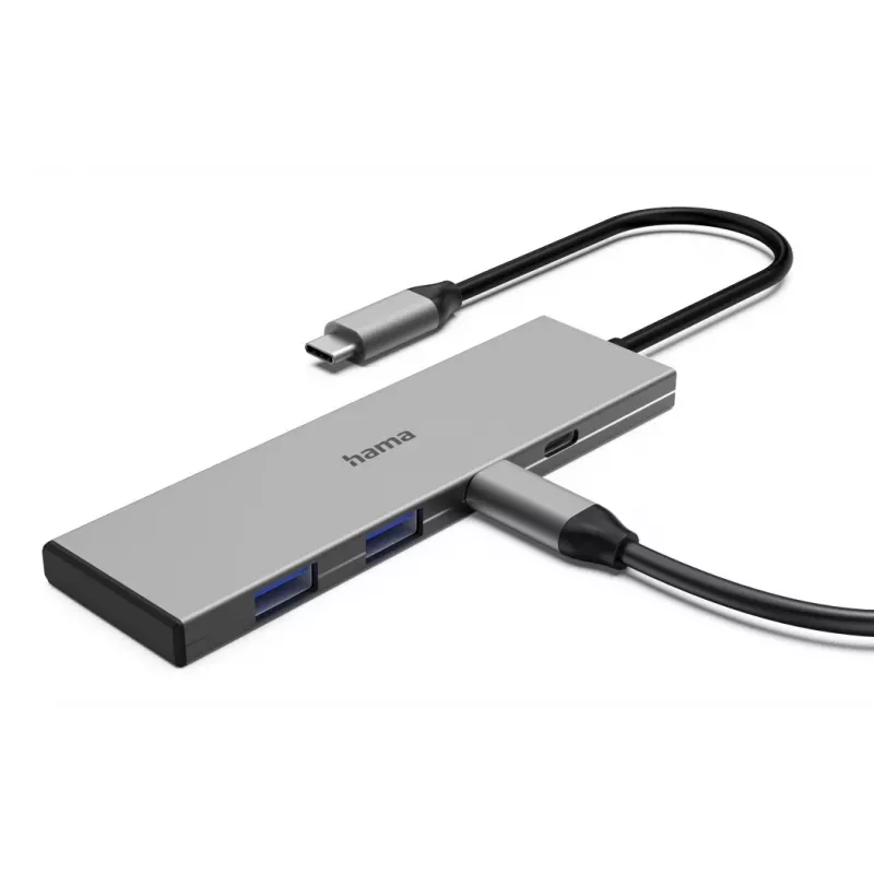 Hama 00200147 Schnittstellen-Hub USB Type-C 10000 Mbit/s Grau
