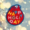 Badge LAUT MAGMOJI BADGE – Happy Holiday Edition, Stoff, Textil, Rot, 1 Stk.