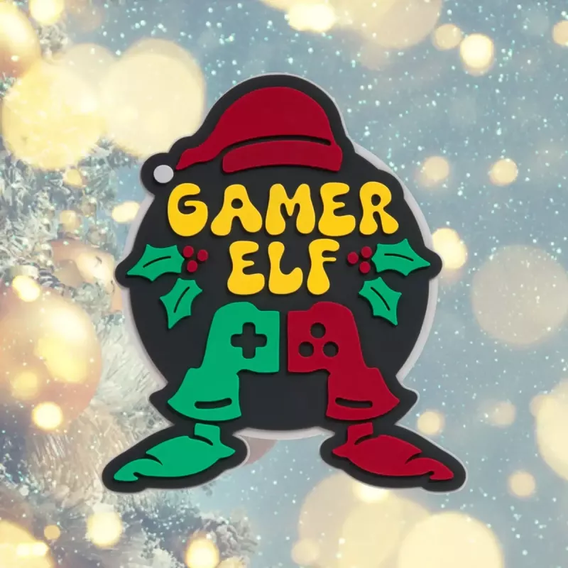 Badge LAUT MAGMOJI SILLY – Gamer Elf Christmas Edition, PVC und Silikon, mehrfarbig, 1 Stk.