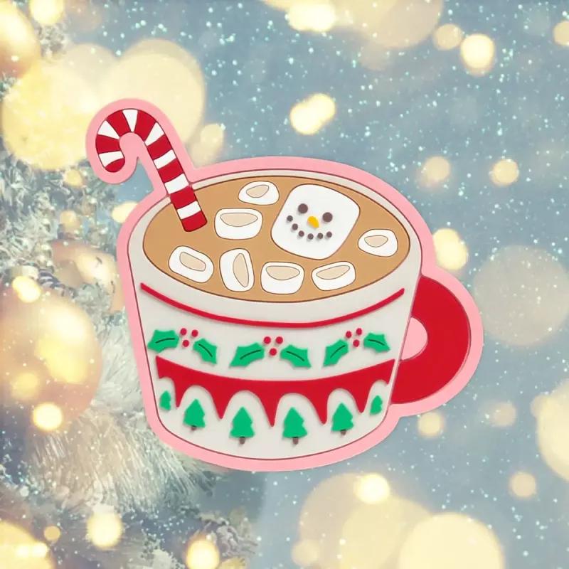 Badge LAUT MAGMOJI SILLY Snowman Chocolate Christmas Edition — mehrfarbig PVC und Silikon, 1 Stück