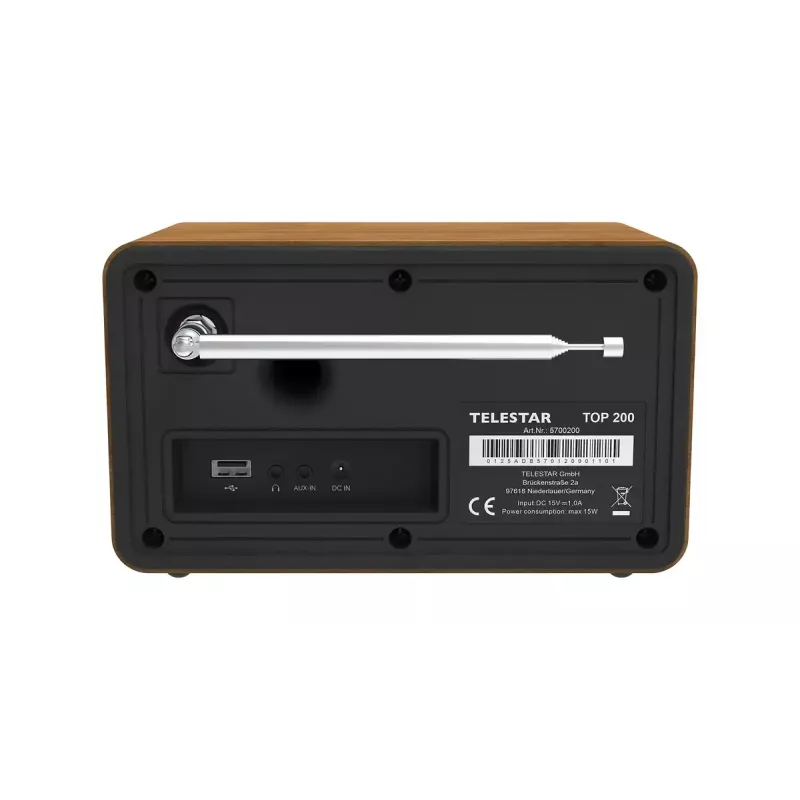 Internetradio Imperial Telestar 5701200 — Digitaler Tuner, DAB+ FM, 10 W, 2,4 Zoll TFT, Holzfarbe