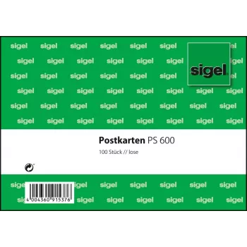 Karteikarte Sigel PS600 Grün Weiß 100 Stück