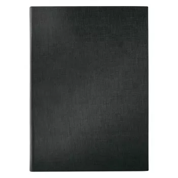 Folder Sigel SM110 Leder Leinen Kunststoff Schwarz A4