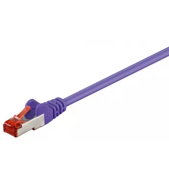 Wentronic CAT 6-050 LC S/STP PiMF 0,5 m Patchkabel, RJ-45 Stecker/Stecker, Gold, Violett (95470)