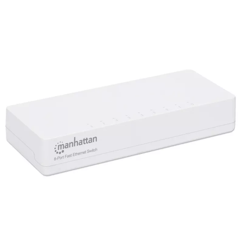 Manhattan 8-Port Fast Ethernet Switch, Kunststoff, drei Jahre Garantie, Box