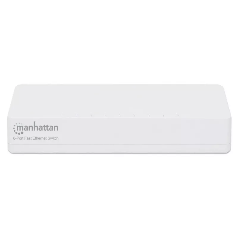 Manhattan 8-Port Fast Ethernet Switch, Kunststoff, drei Jahre Garantie, Box