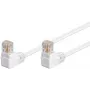 Patchkabel Goobay CAT 5e 2x 90° abgewinkelt U/UTP Weiß 10 m