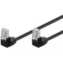 Goobay CAT 5e Patchkabel 2x 90° abgewinkelt F/UTP schwarz 5 m