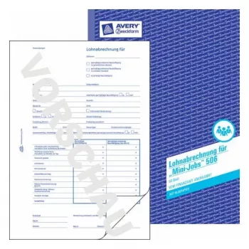 Administrationsbuch Avery 506 Blau Weiß