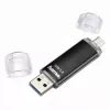 Hama Laeta Twin USB-Flash-Laufwerk, USB 3.0, 128 GB, 40 MB/s, schwarz