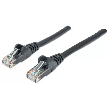 Intellinet Netzwerk-Patchkabel, Cat6, 20 m, Schwarz, CCA, U/UTP, PVC, RJ45, vergoldete Kontakte, snagless, mit Zugentlastung, lebenslange Garantie