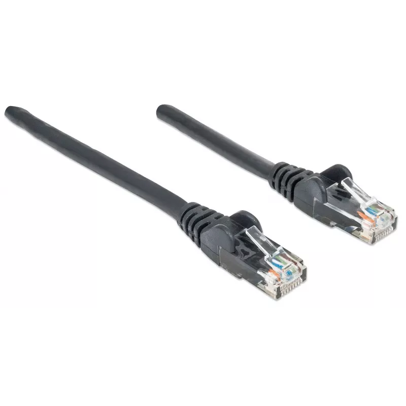 Intellinet Netzwerk-Patchkabel, Cat6, 20 m, Schwarz, CCA, U/UTP, PVC, RJ45, vergoldete Kontakte, snagless, mit Zugentlastung, lebenslange Garantie