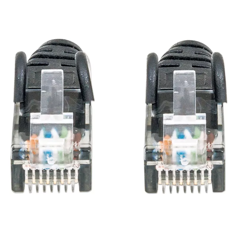 Intellinet Netzwerk-Patchkabel, Cat6, 20 m, Schwarz, CCA, U/UTP, PVC, RJ45, vergoldete Kontakte, snagless, mit Zugentlastung, lebenslange Garantie