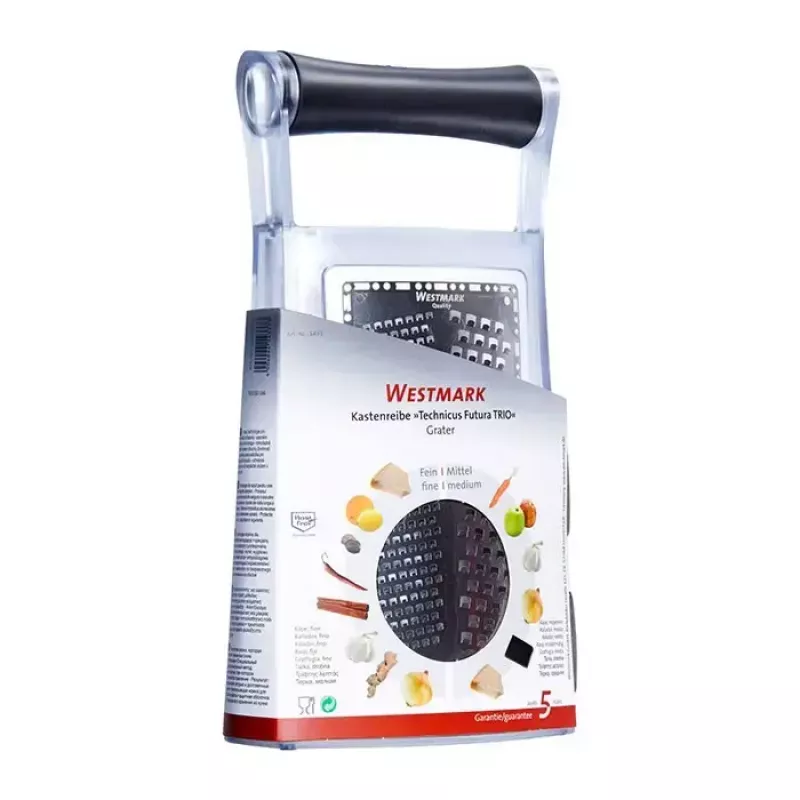 Kastenreibe Westmark Trio Schwarz Transparent Kunststoff Edelstahl
