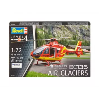 Rotorcraft-Modell REVELL EC135 Air-Glaciers Bausatz, Maßstab 1:72, Länge 143 mm, Rotor-Ø 140 mm