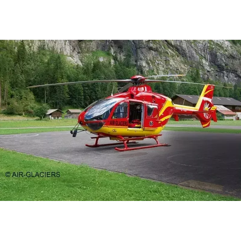 Rotorcraft-Modell REVELL EC135 Air-Glaciers Bausatz, Maßstab 1:72, Länge 143 mm, Rotor-Ø 140 mm