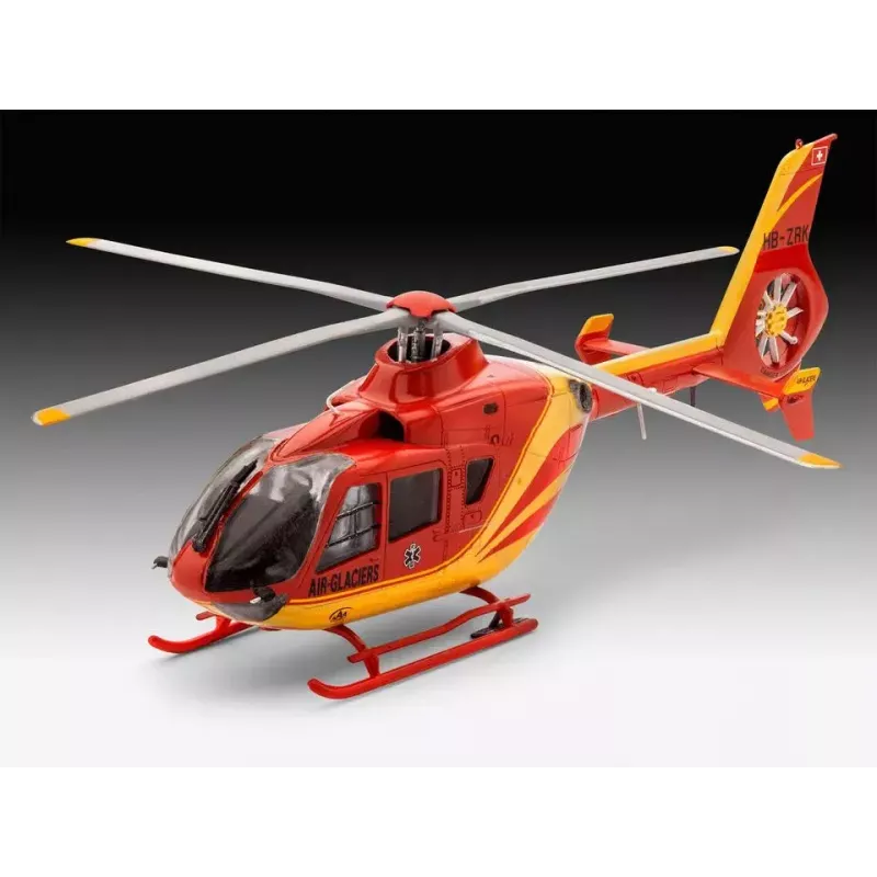 Rotorcraft-Modell REVELL EC135 Air-Glaciers Bausatz, Maßstab 1:72, Länge 143 mm, Rotor-Ø 140 mm