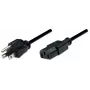 Manhattan Netzkabel, US 2-poliger Stecker (NEMA 5-15) auf C13 Buchse (Kaltgerätestecker), 1,8 m, Schwarz, Polybeutel