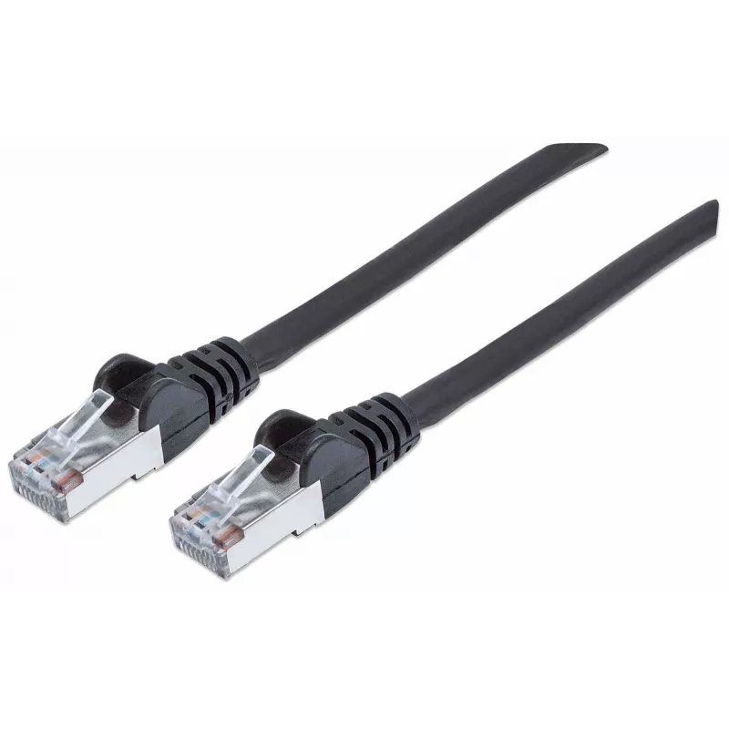 Intellinet Netzwerk-Patchkabel, Cat7-Kabel/Cat6A-Stecker, 10 m, Schwarz, Kupfer, S/FTP, LSOH/LSZH, PVC, RJ45, vergoldete Kontakte, rastnasenfrei, Knickschutz, lebenslange Garantie