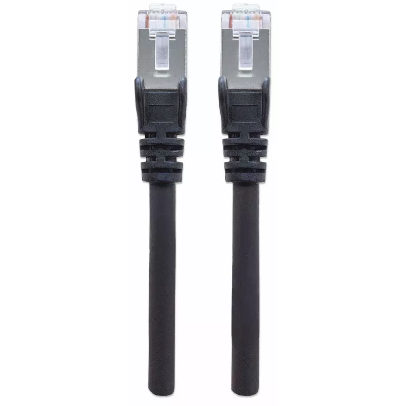Intellinet Netzwerk-Patchkabel, Cat7-Kabel/Cat6A-Stecker, 10 m, Schwarz, Kupfer, S/FTP, LSOH/LSZH, PVC, RJ45, vergoldete Kontakte, rastnasenfrei, Knickschutz, lebenslange Garantie