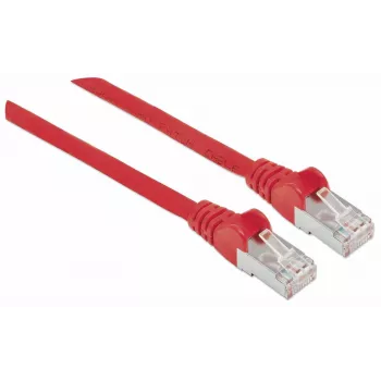 Intellinet Netzwerk-Patchkabel, Cat7-Kabel/Cat6A-Stecker, 15 m, Rot, Kupfer, S/FTP, LSOH/LSZH, PVC, RJ45, vergoldete Kontakte, rastnasenlos, Knickschutz, lebenslange Garantie