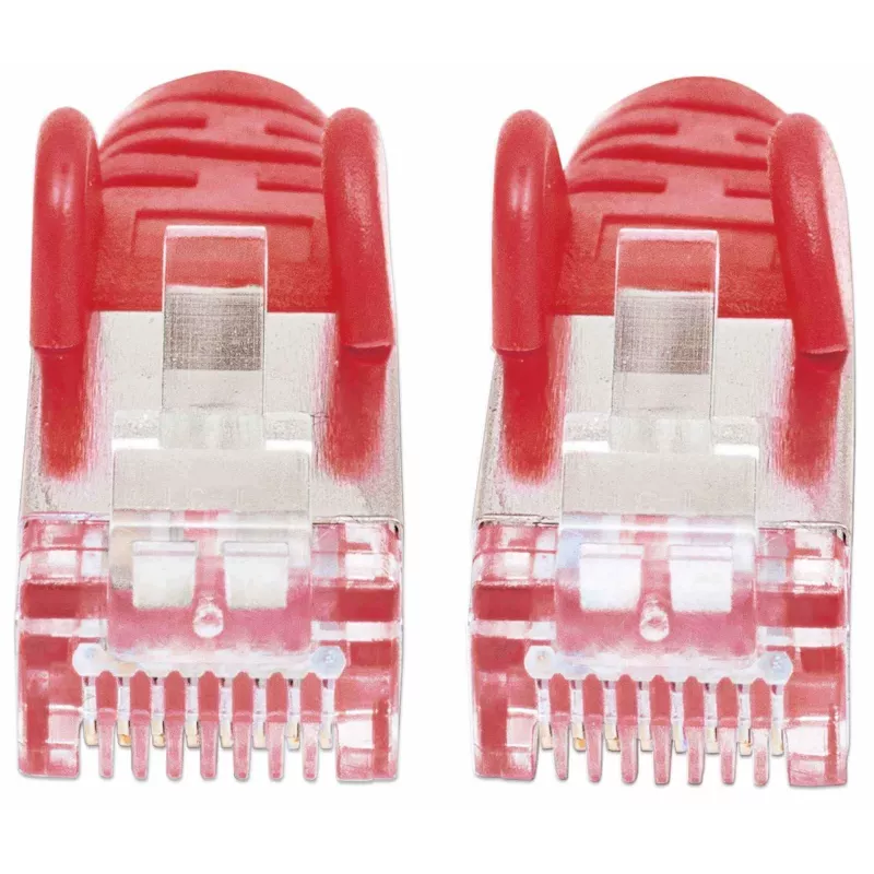 Intellinet Netzwerk-Patchkabel, Cat7-Kabel/Cat6A-Stecker, 30 m, Rot, Kupfer, S/FTP, LSOH/LSZH, PVC, RJ45, vergoldete Kontakte, rastnasenfrei, geschützt, lebenslange Garantie