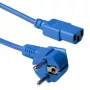 ACT Netzkabel CEE 7/7 Stecker (gewinkelt) - C13 blau 3 m