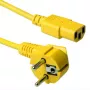 ACT Netzkabel CEE 7/7 Stecker (gewinkelt) - C13 gelb 1,8 m