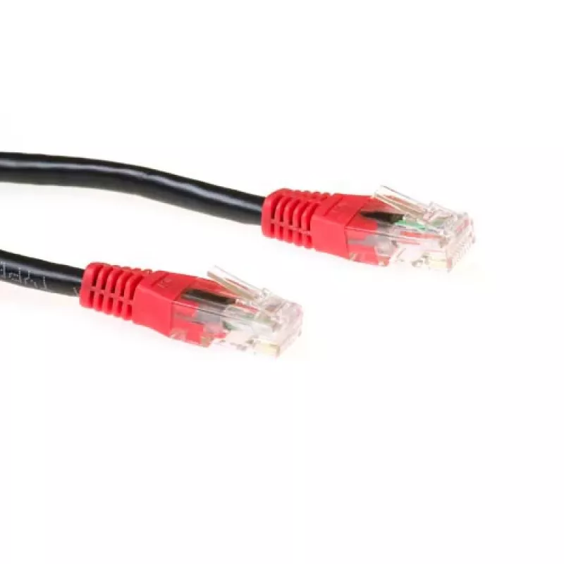 ACT Schwarz 10 Meter U/UTP CAT6 Patchkabel Crossover mit RJ45-Steckern
