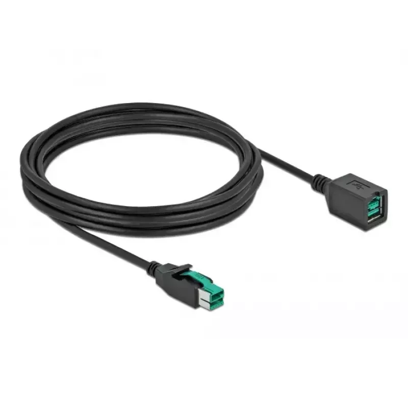 USB-Verlängerungskabel mit Stromversorgung DeLOCK 85983 12 V 4 m Schwarz