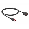 Verlängerungskabel mit Stromversorgung USB DeLOCK 85985 24 V 1 m Schwarz