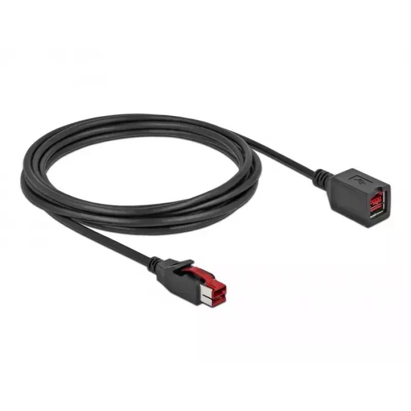 Powered USB Verlängerungskabel DeLOCK 85987 24 V 3 m Schwarz